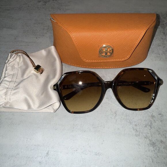 Tory Burch TY7139 Sunglasses 17282L-57 -, Brown Yellow Gradient TY7139-17282L-57